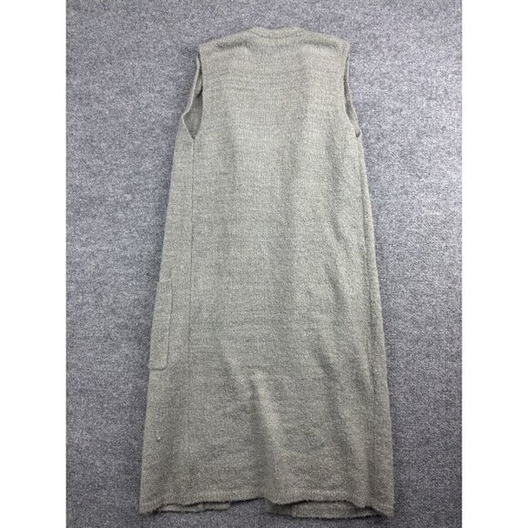 Echo New York Cardigan Sweater Women's S/M Gray Wool Blend Pockets Long Duster - Picture 6 of 6